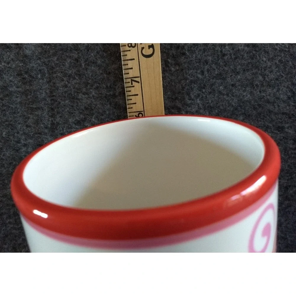 Yankee Candle Ceramic Jar Holder Keeper Valentine's Heart‎ Love White Red Pink